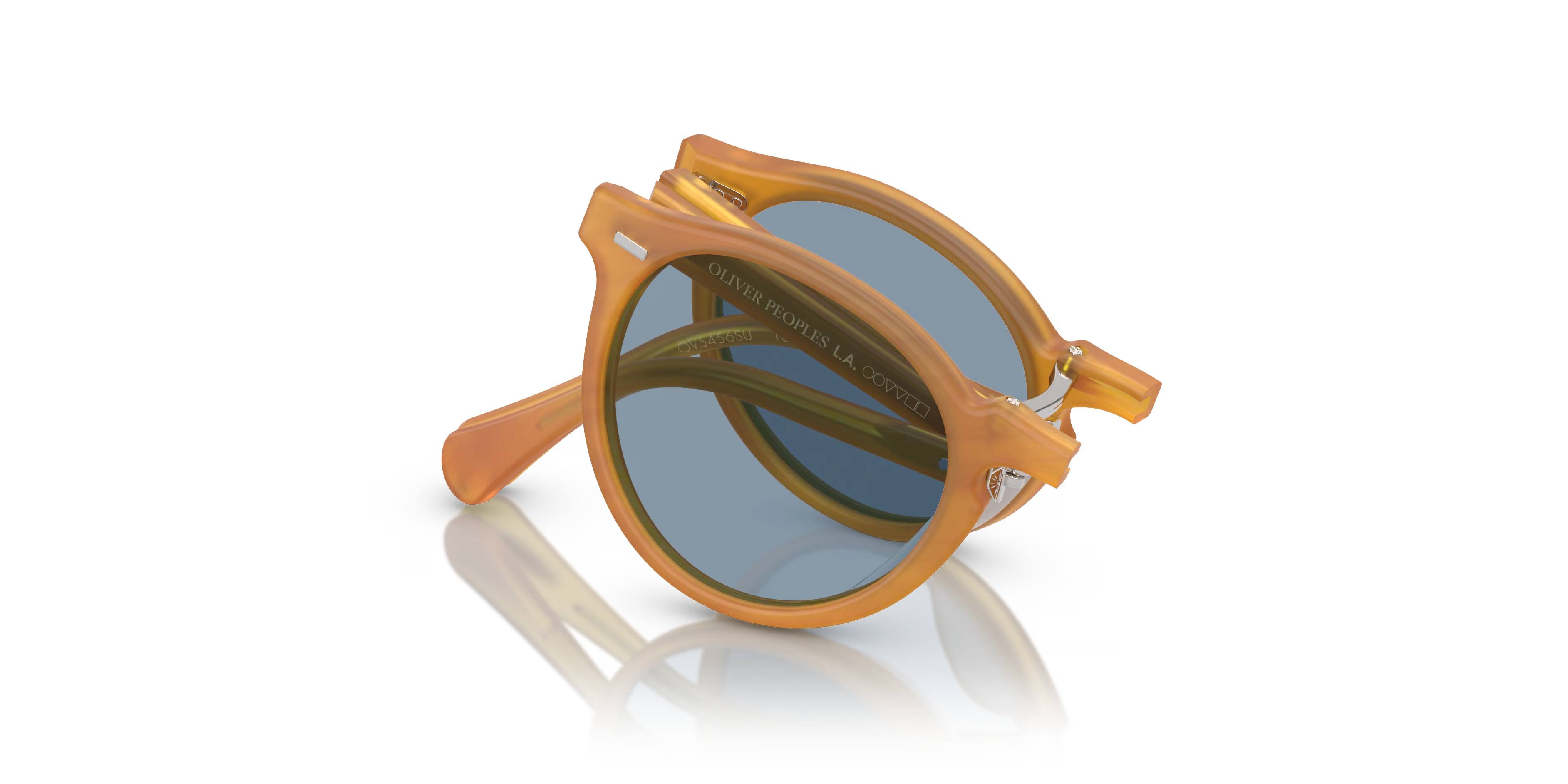 Gregory Peck 1962-Semi-Matte Amber Tortoise,Cobalto,Acetate