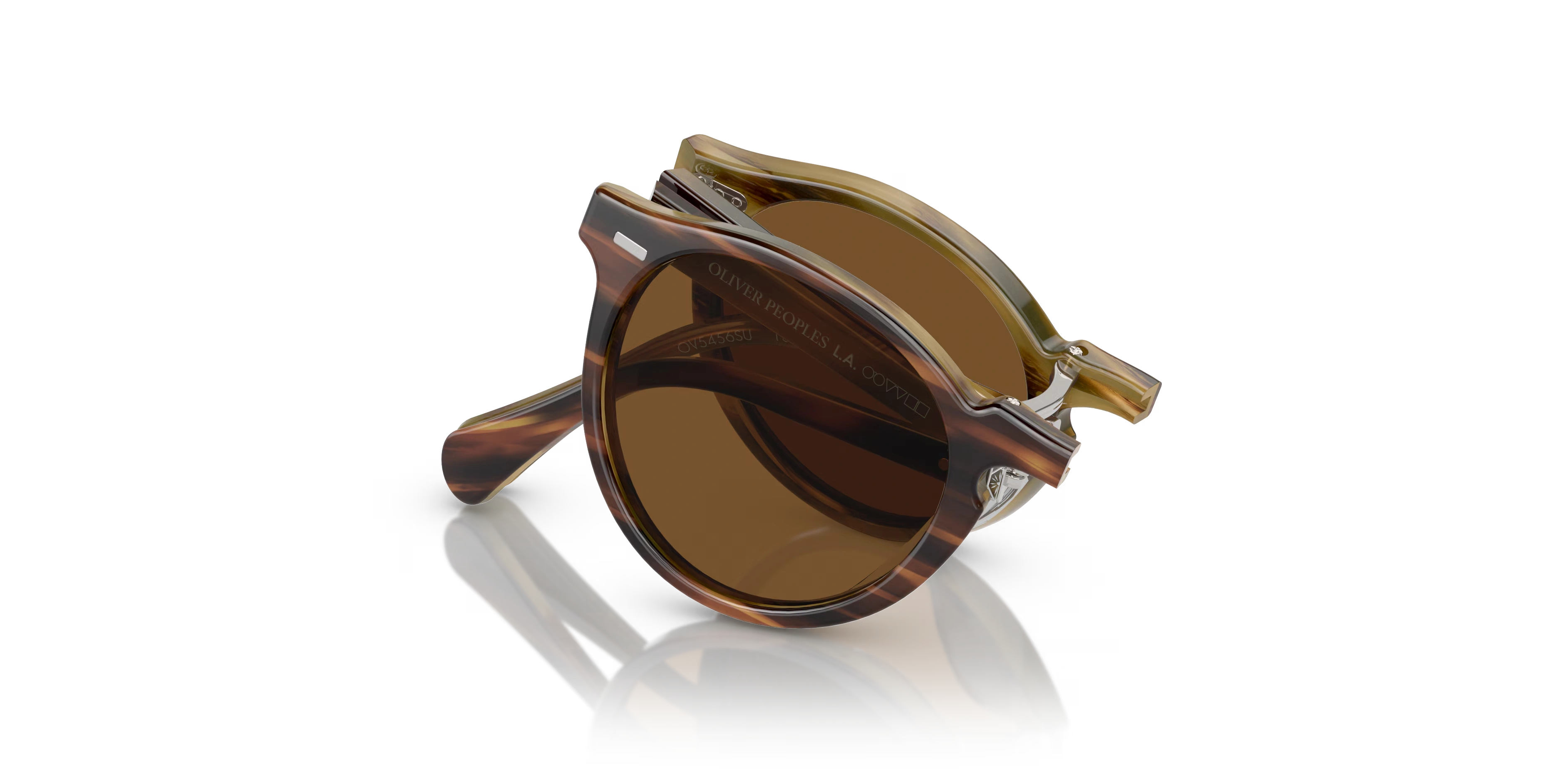 Gregory Peck 1962-Amaretto/Striped Honey,TRUE Brown Polar,Acetate