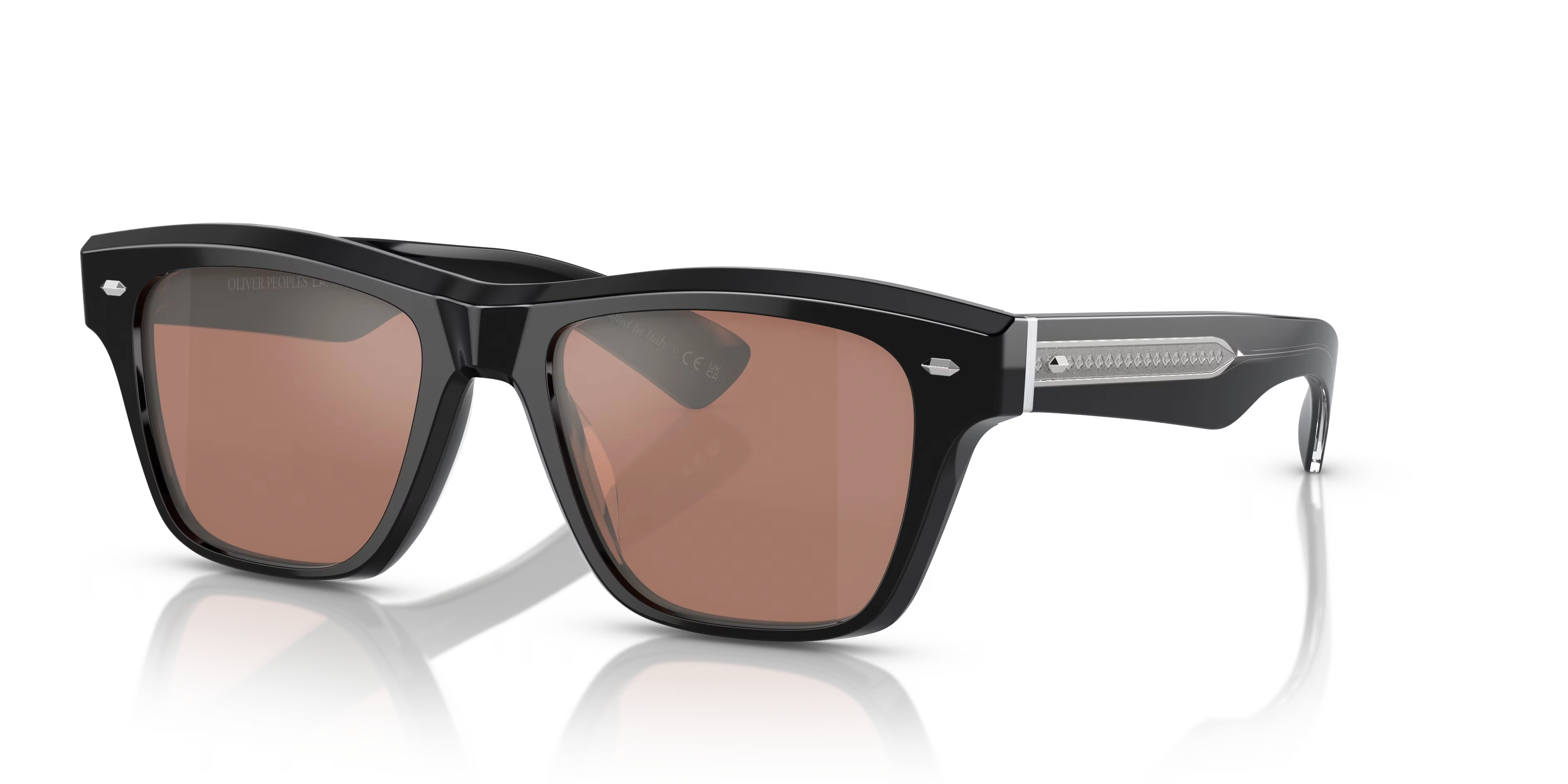 Oliver Sixties Sun-Black,Persimmon Mirror,Acetate