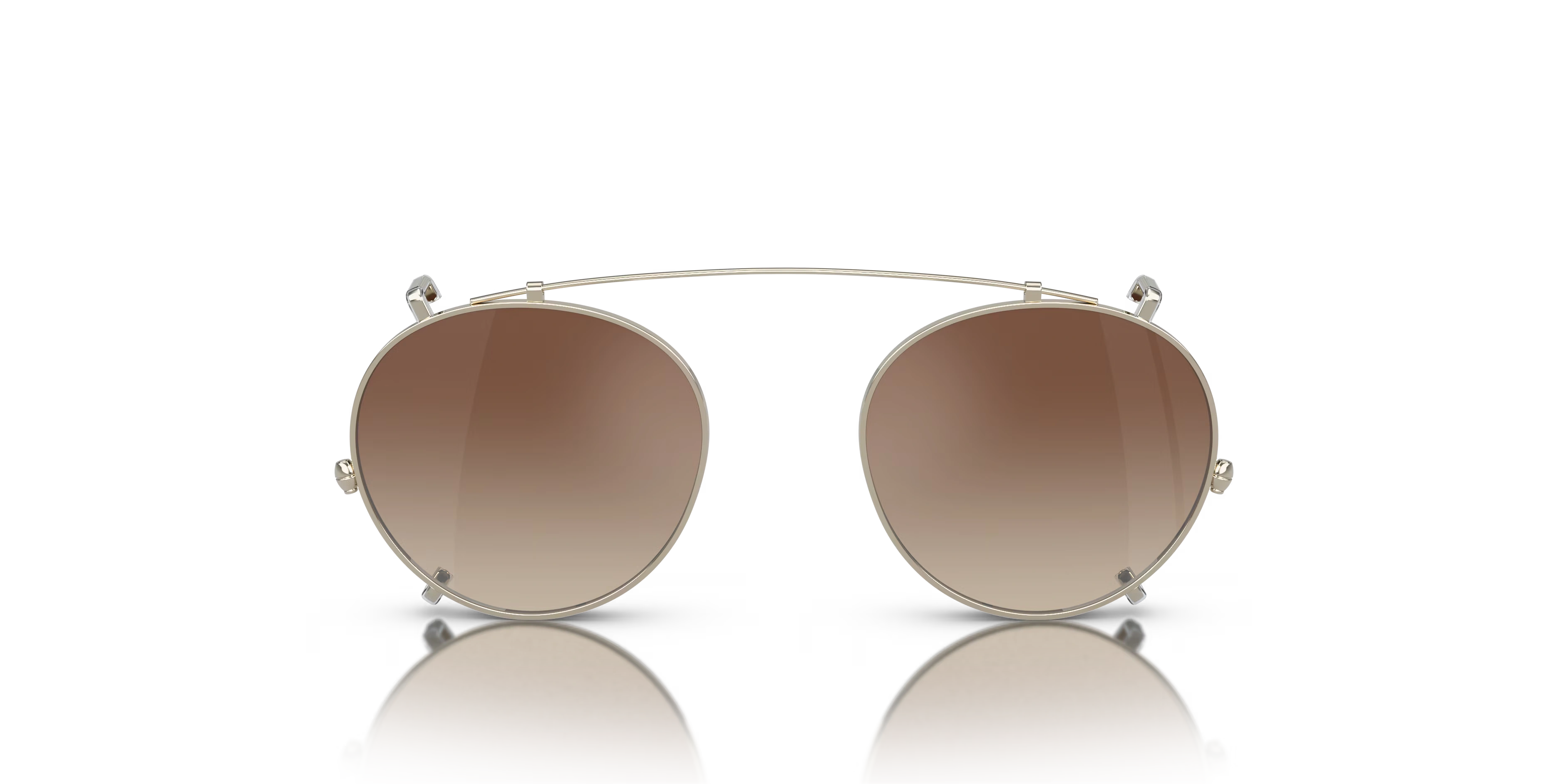 OP-13 Clip-Gold,Dark Brown Gradient Mirror,Metal