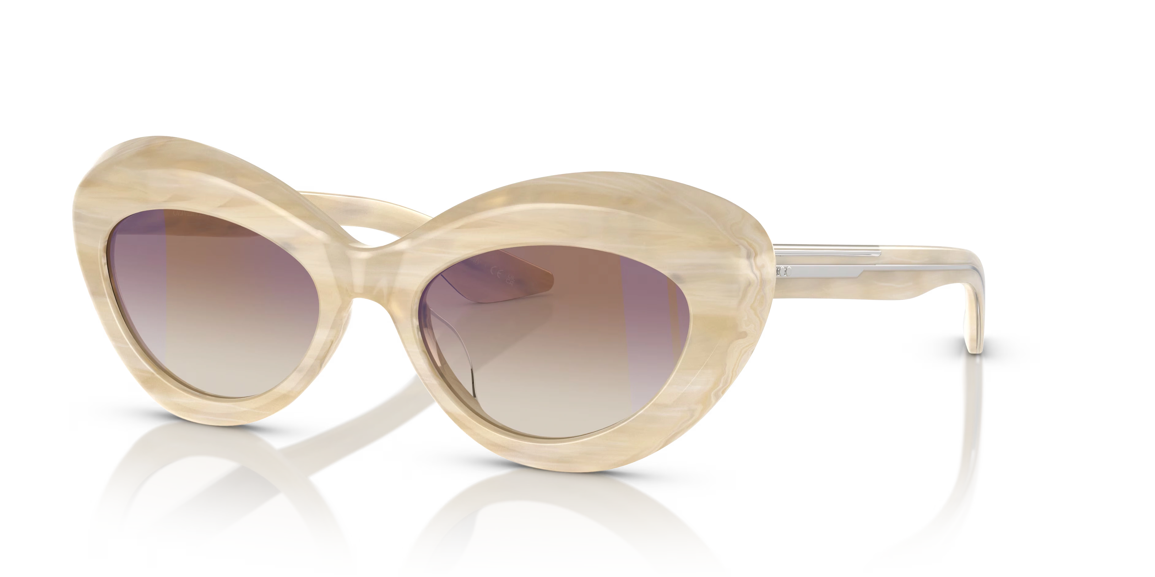 1968C-Beige Silk,Soft Tan Gradient Mirror,Acetate