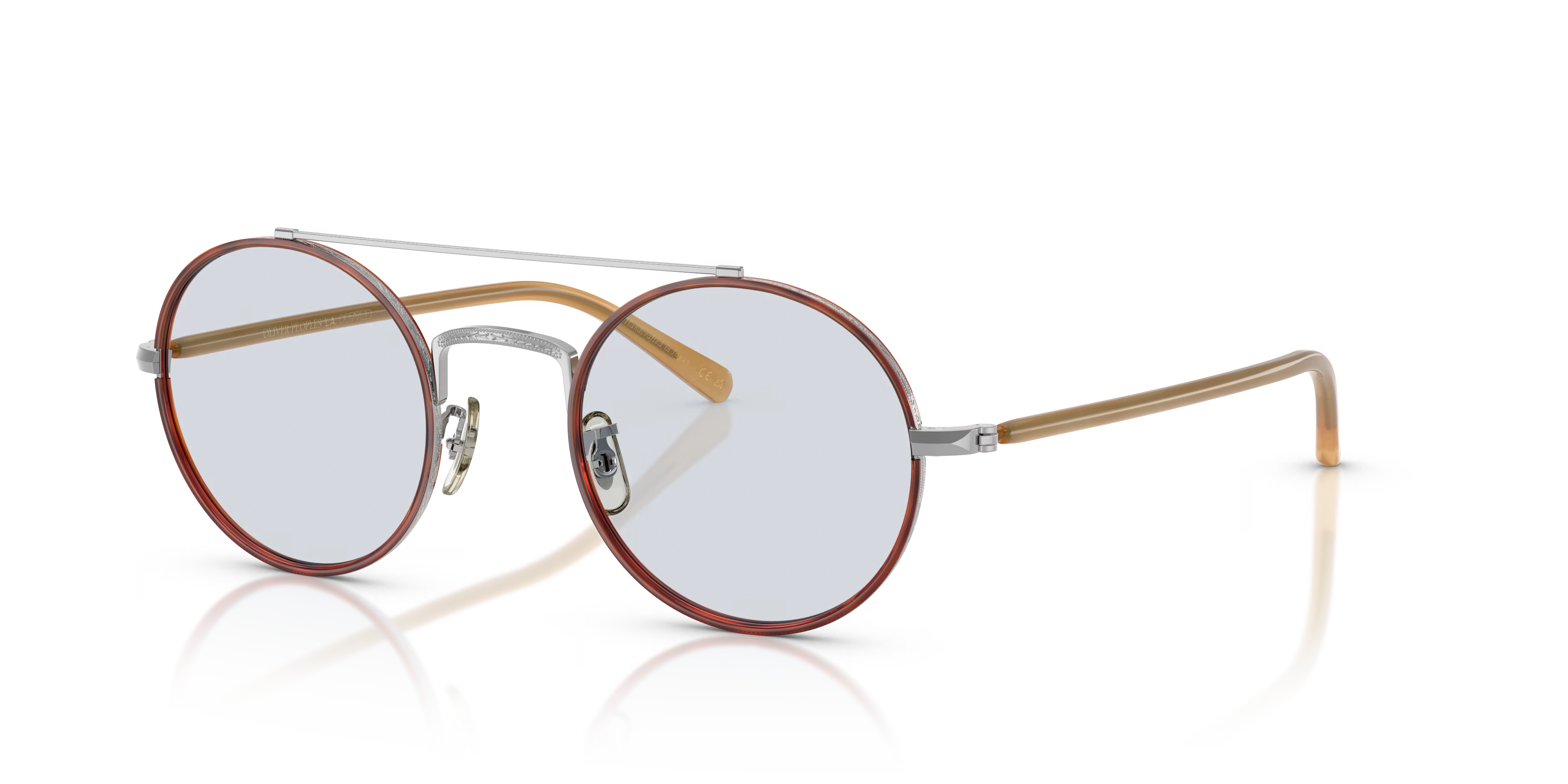 Etlin-Silver/Amber,Demo Lens Blue Wash,Titanium