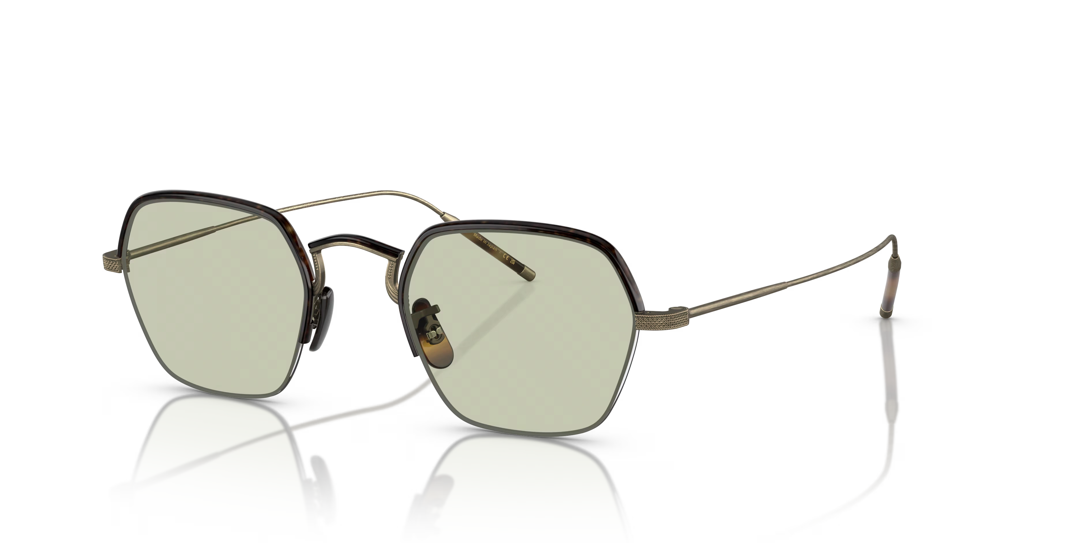 TK-7-Antique Gold/Dark Tortoise,Green Wash,Titanium